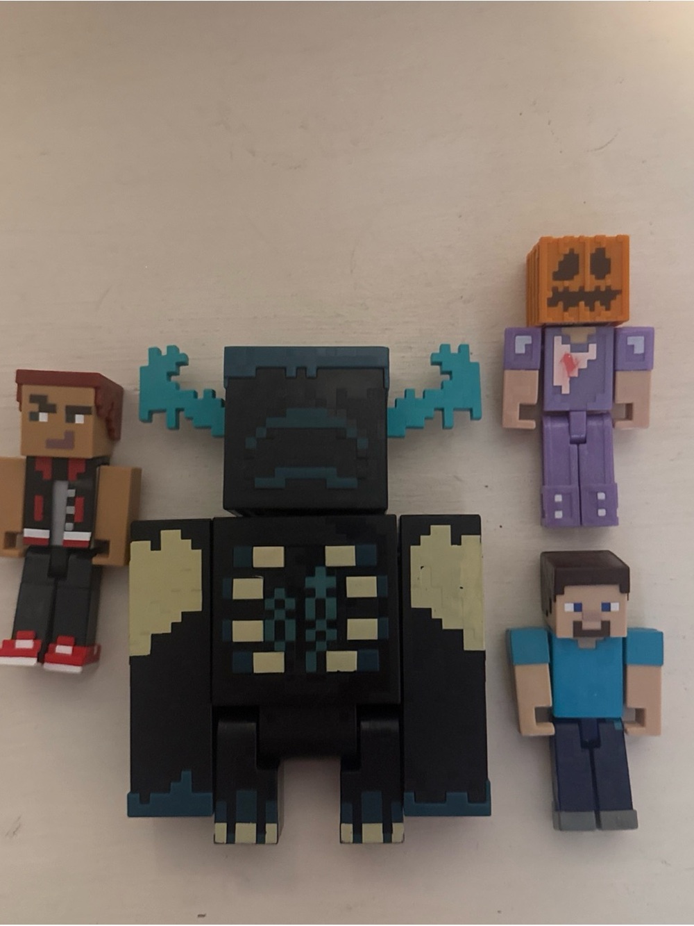 Mattel Minecraft Toys Warden 6" Action Figure Mojang Lot of 4 legends Steve etc